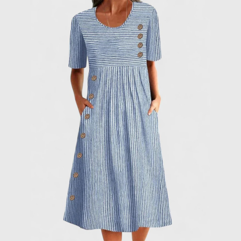 Josipa – Comfortable Striped Midi Dress
