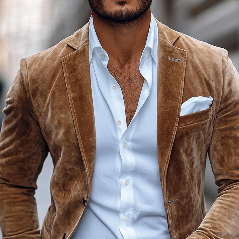 Jrgen - Classic Two-Button Suede Blazer