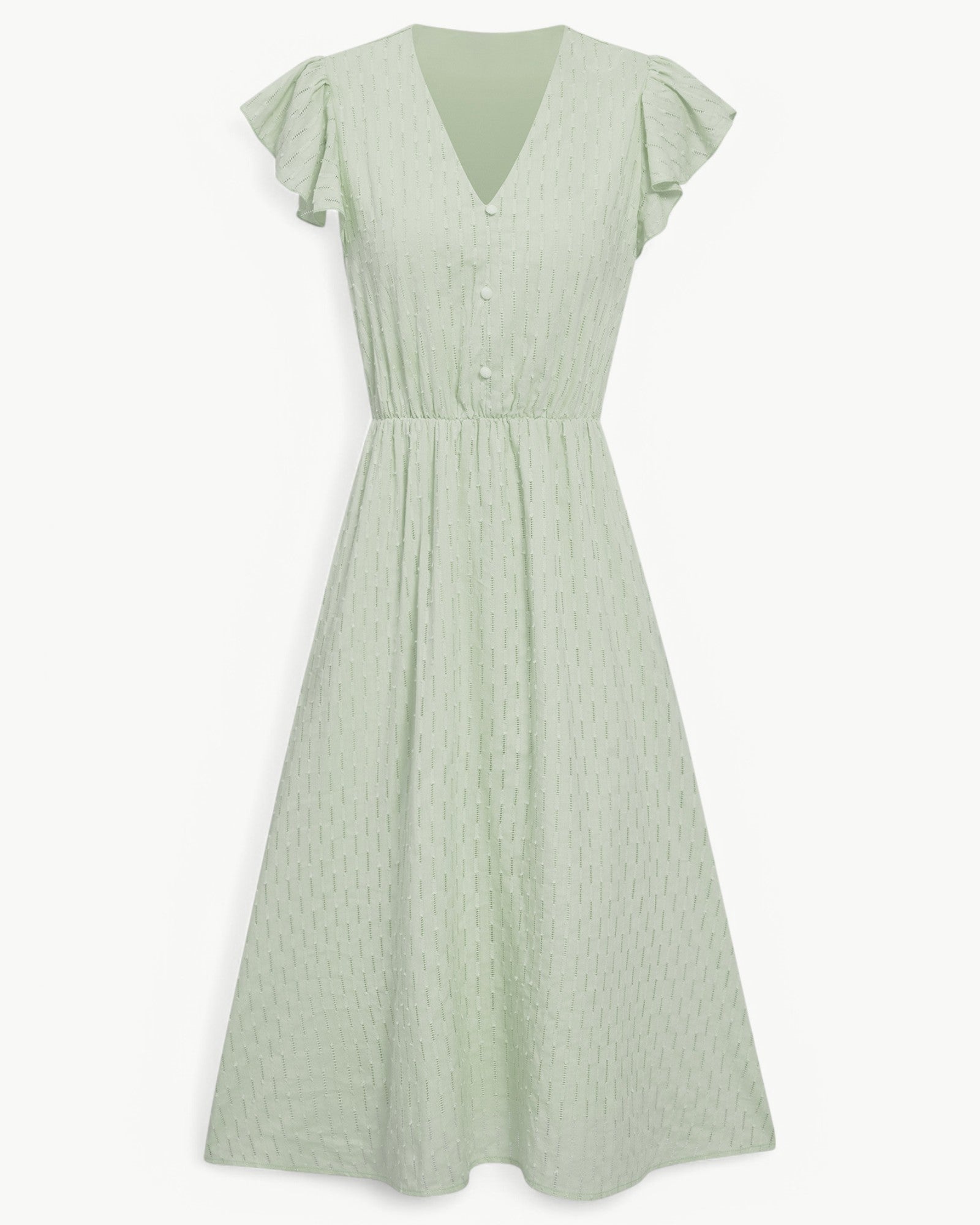 Julieta – Midi Dress with Ruffled Sleeves