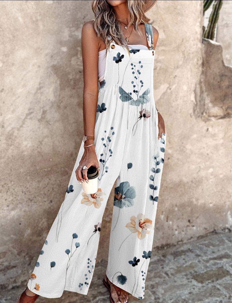 Jumpsuit - Mouwloze Overall met Zijzakken