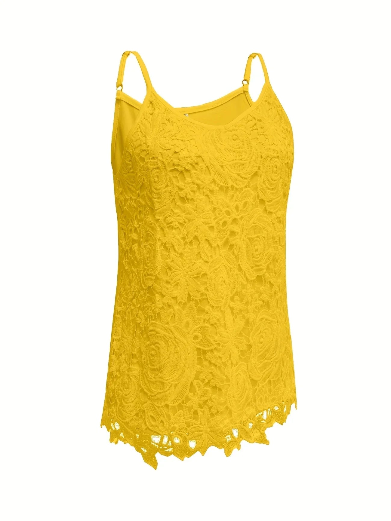 Juna – Elegant Sleeveless Lace Top with V-Neck