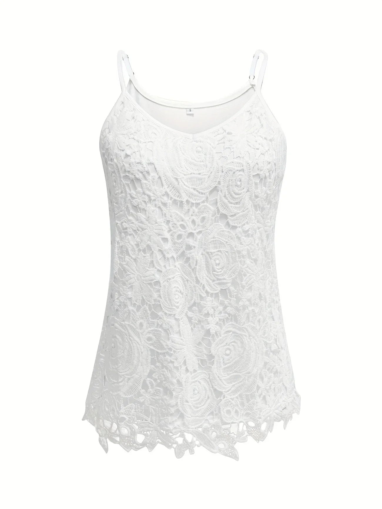 Juna – Elegant Sleeveless Lace Top with V-Neck