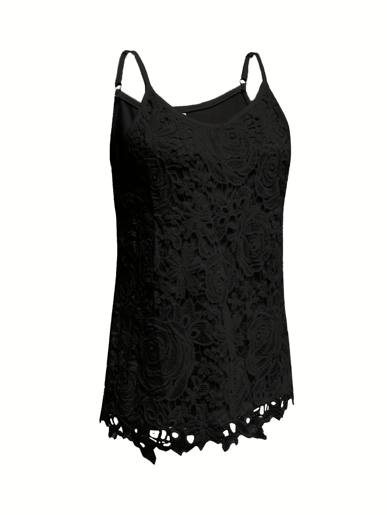 Juna – Elegant Sleeveless Lace Top with V-Neck