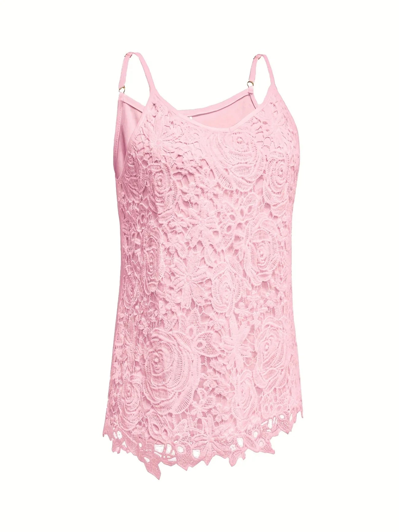 Juna – Elegant Sleeveless Lace Top with V-Neck