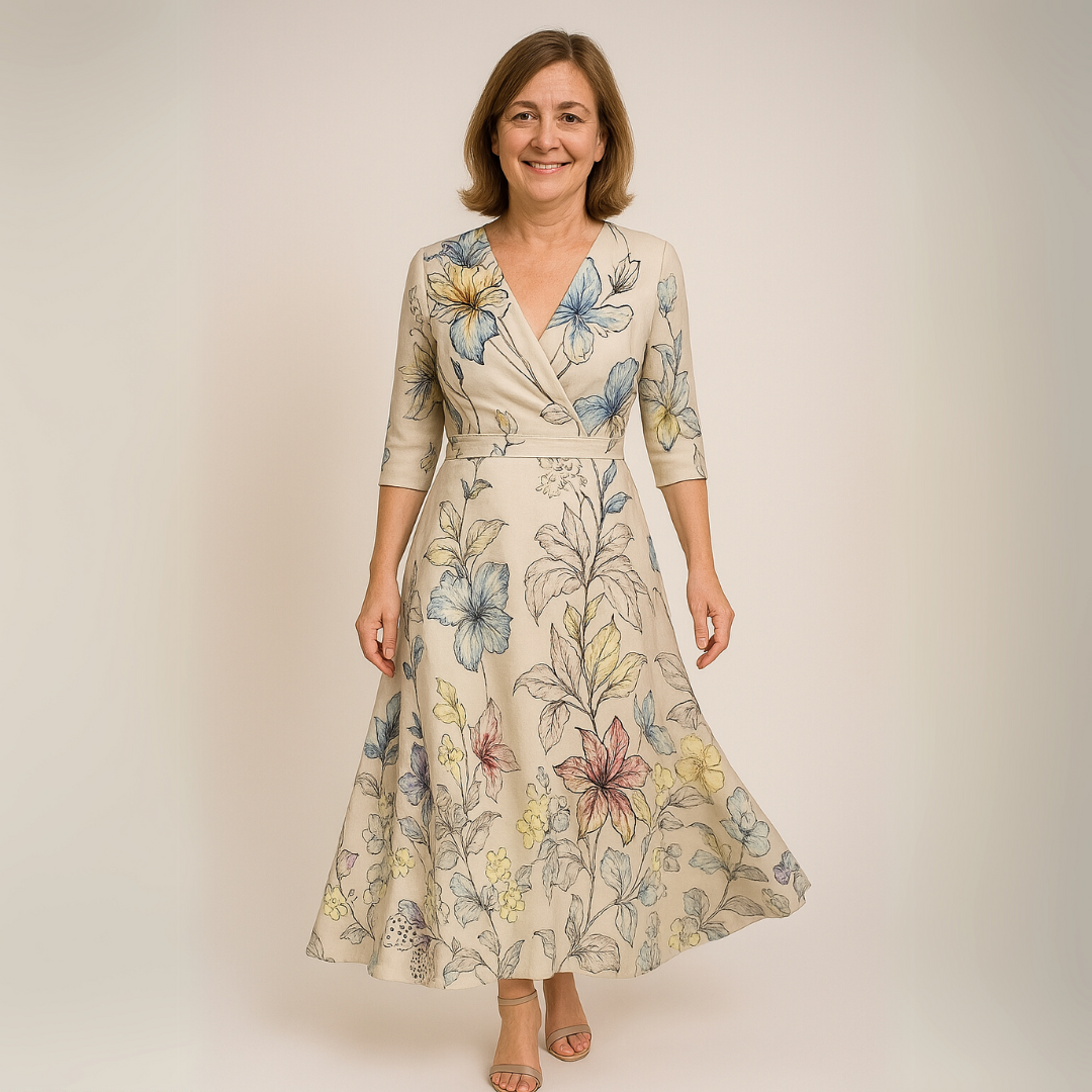 Justina - Luxurious Floral Dress