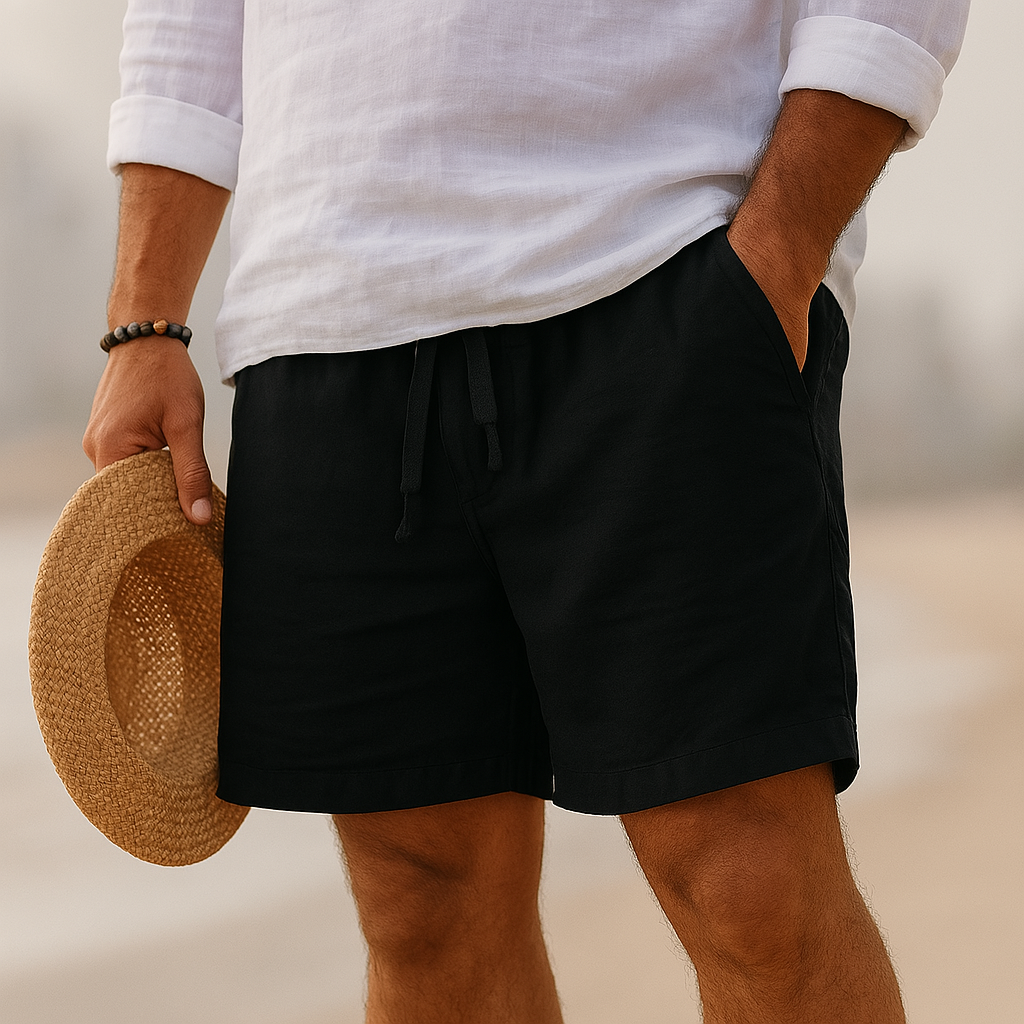 Kaleb – Elegant Linen Shorts with Elastic