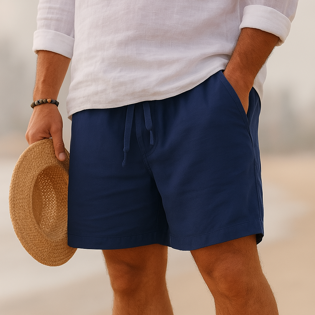 Kaleb – Elegant Linen Shorts with Elastic