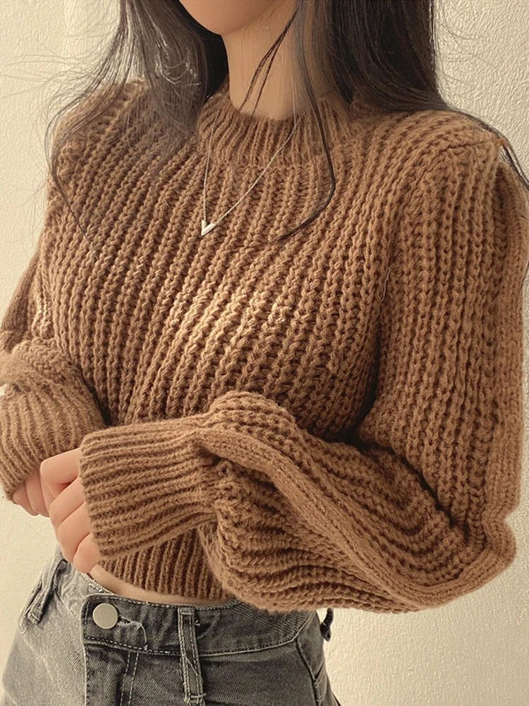 Kalina – Loose Vintage Long Sleeve Knit Tops