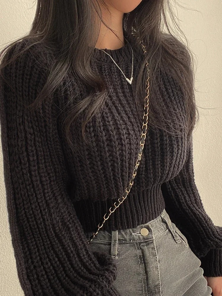 Kalina – Loose Vintage Long Sleeve Knit Tops