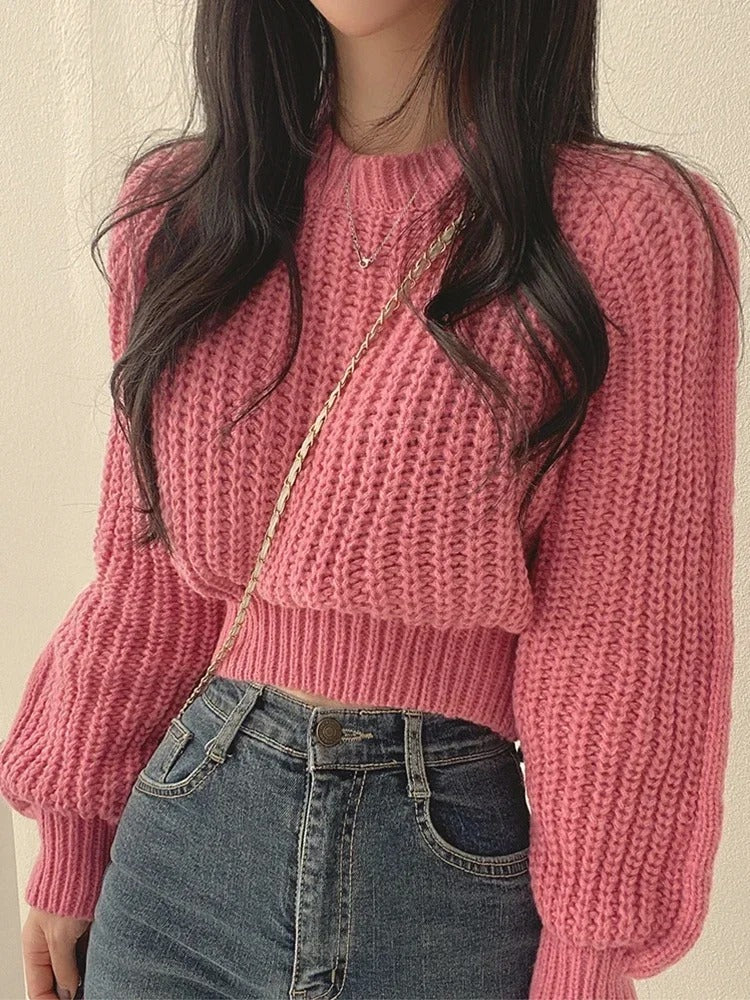 Kalina – Loose Vintage Long Sleeve Knit Tops