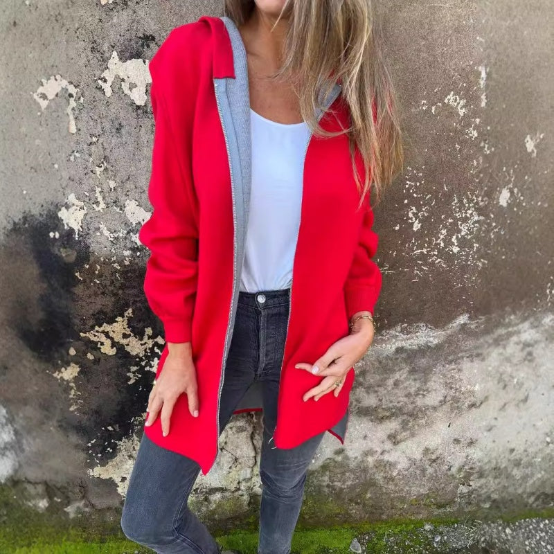 Karletta – Hooded Jacket with Zipper and Pockets