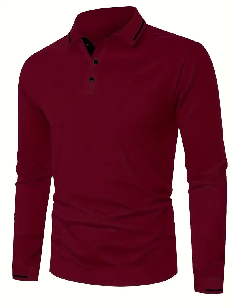 Karunaratne – Stylish Long Sleeve Polo Shirt