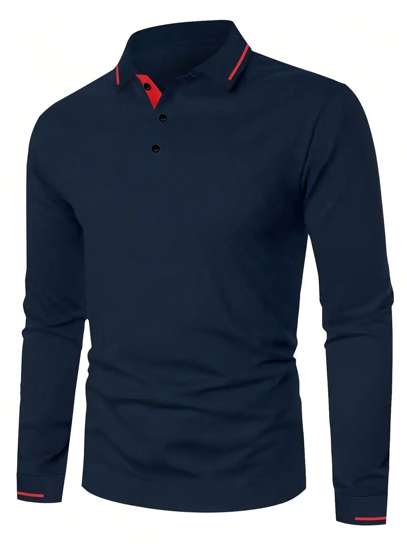 Karunaratne – Stylish Long Sleeve Polo Shirt