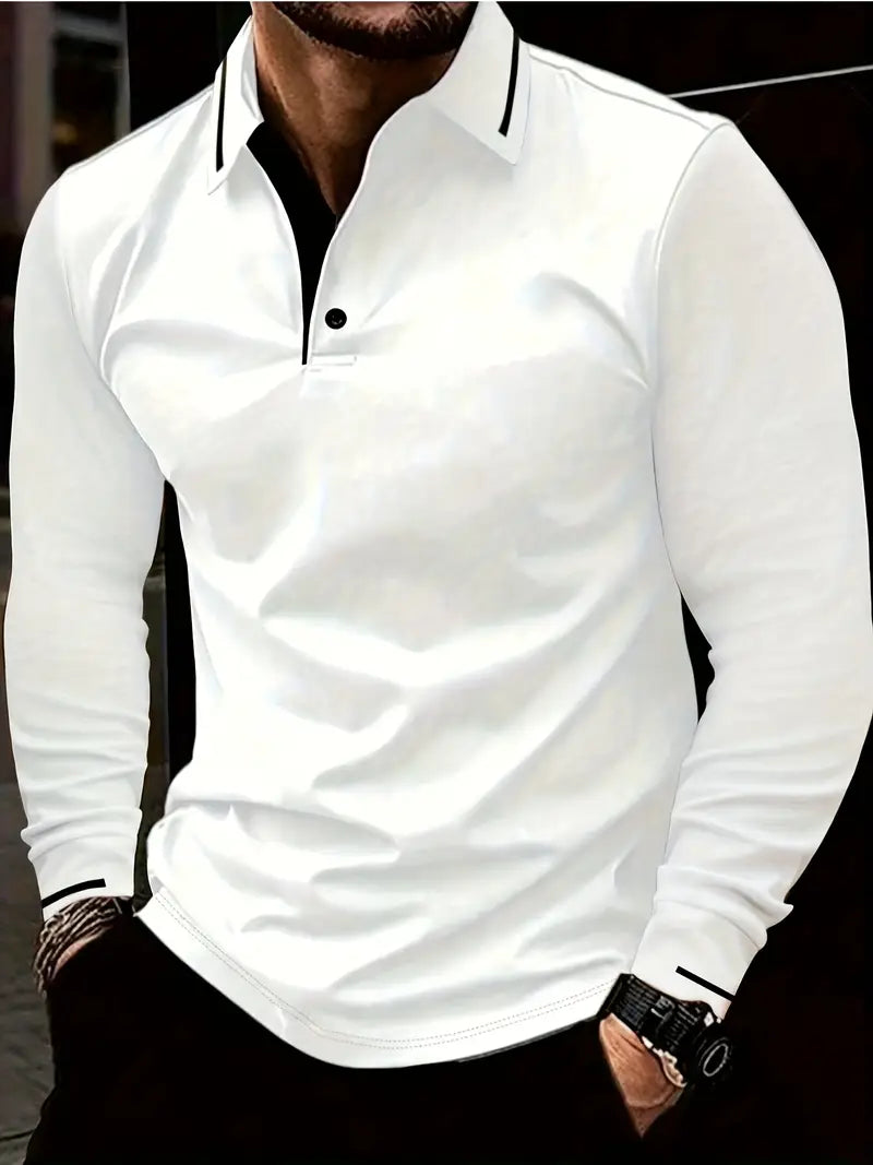 Karunaratne – Stylish Long Sleeve Polo Shirt
