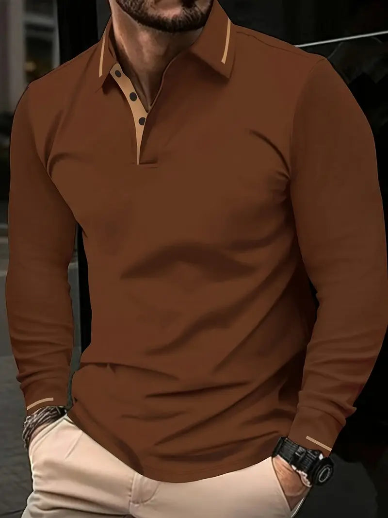 Karunaratne – Stylish Long Sleeve Polo Shirt