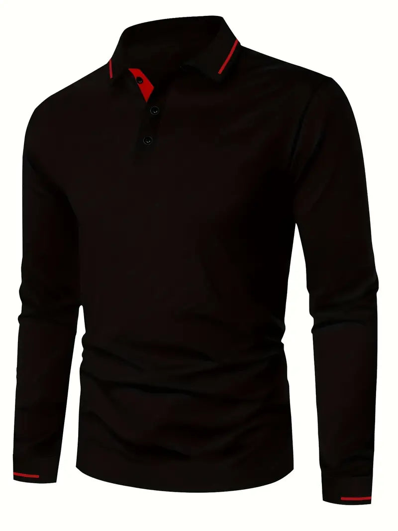 Karunaratne – Stylish Long Sleeve Polo Shirt
