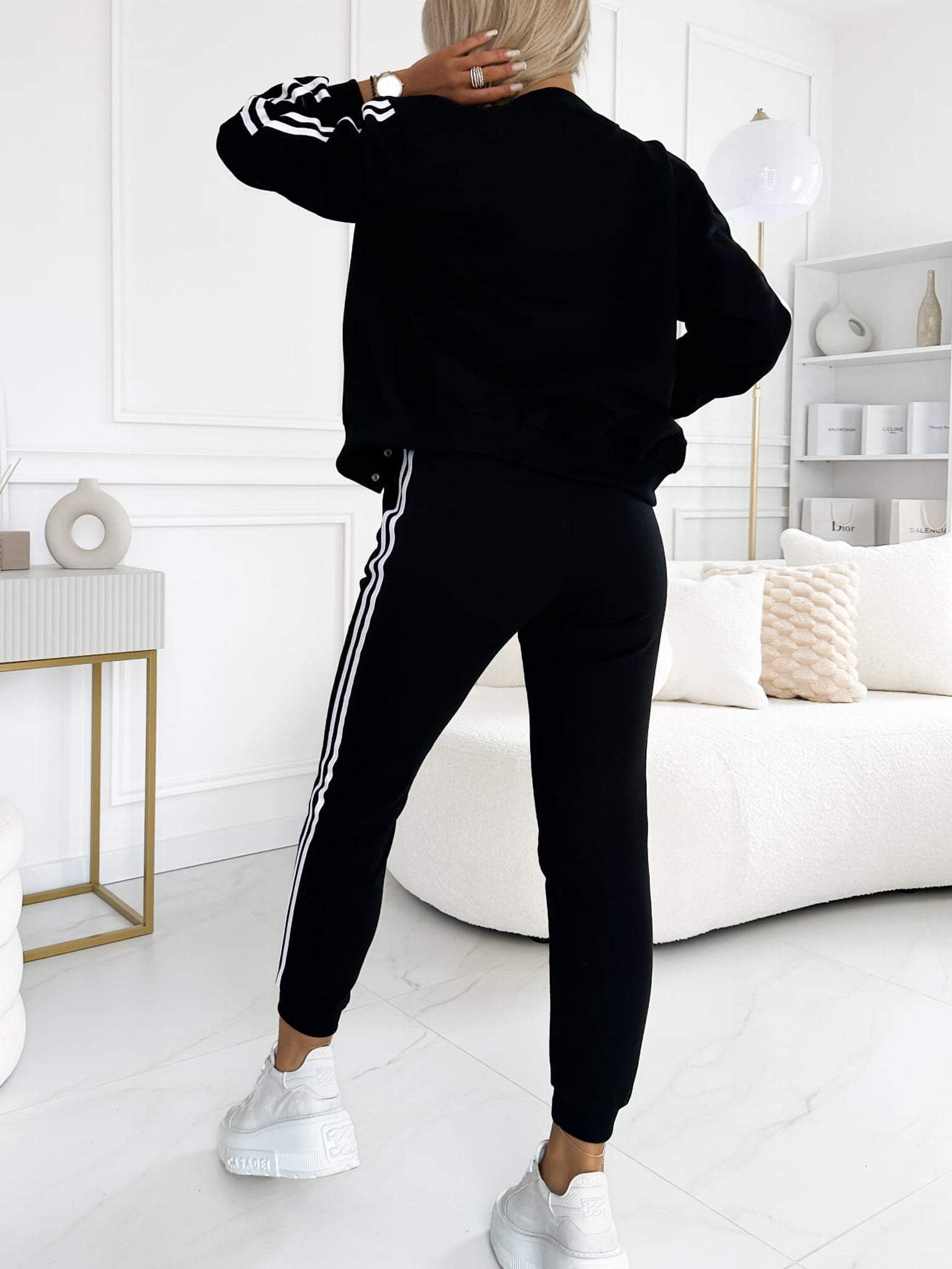 Kendra - Round Neck Jacket and Pants 3-Piece Set