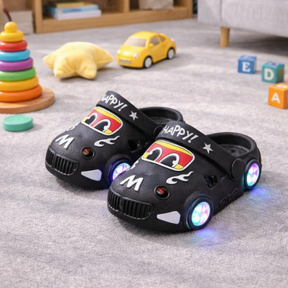 KidVroom - LED Slippers for Kids with Light-Up Wheels and Straps