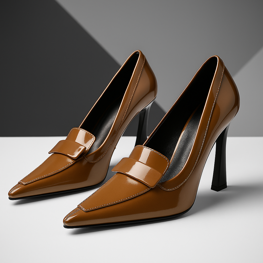 Kimiko - Patent Leather Pumps with Pointed Toe