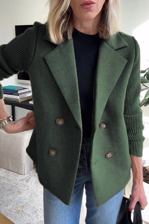 Kittiya – Elegant Knit Blazer with Long Sleeves