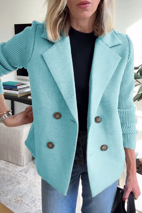 Kittiya – Elegant Knit Blazer with Long Sleeves