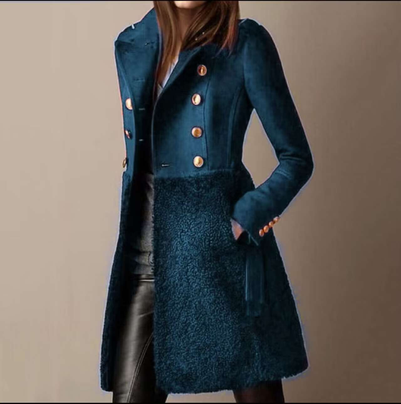 Kolinda – Double-Breasted Winter Coat with Pockets
