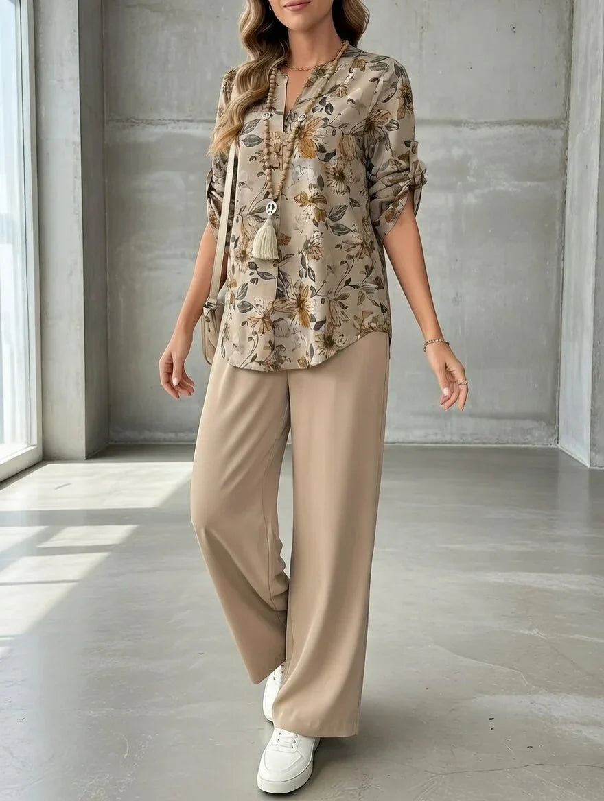 Kresimira – Elegant Two-Piece Set with Floral Pattern