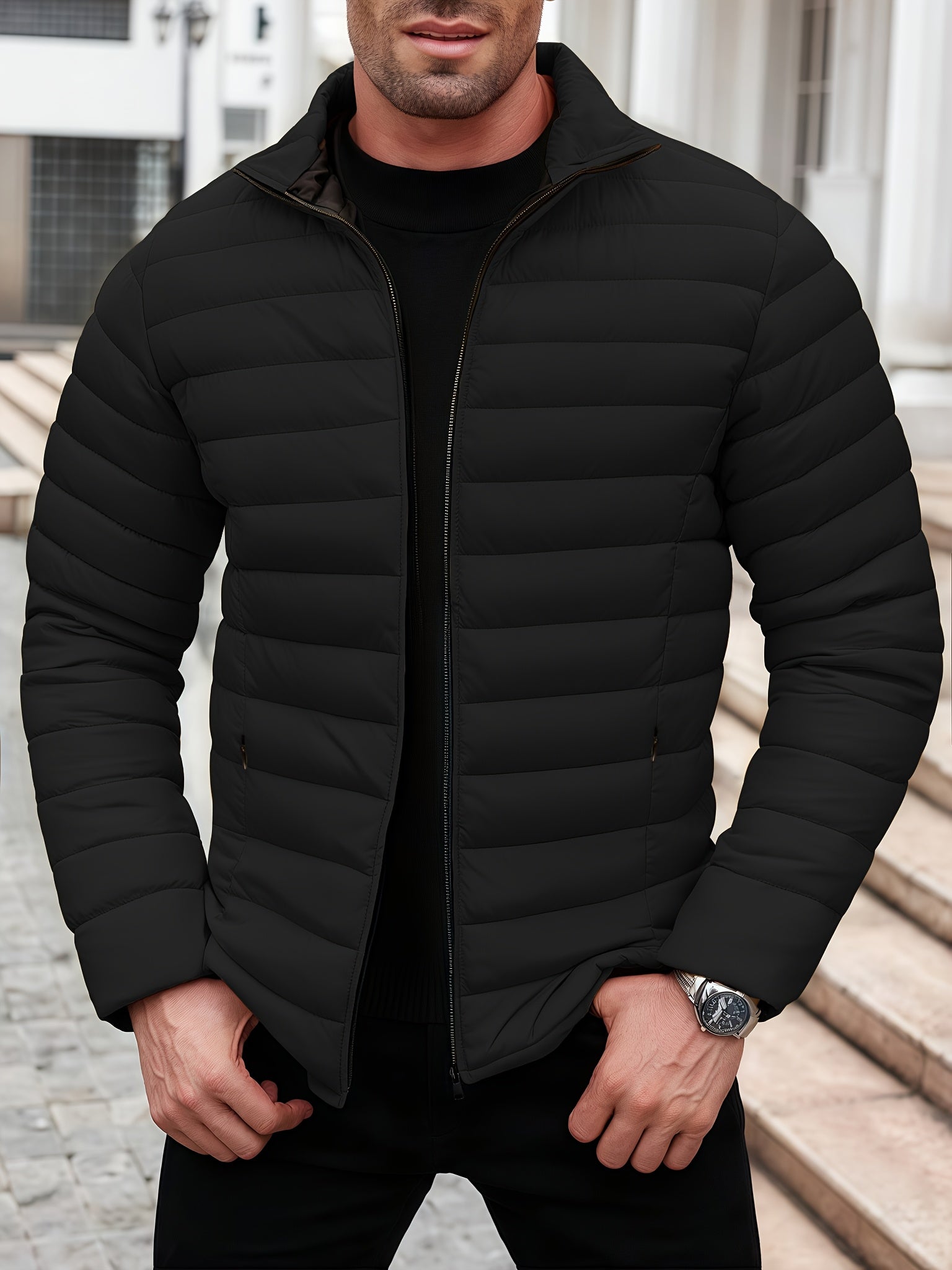 Kristian – Quilted Puffer Jacket with Zipper