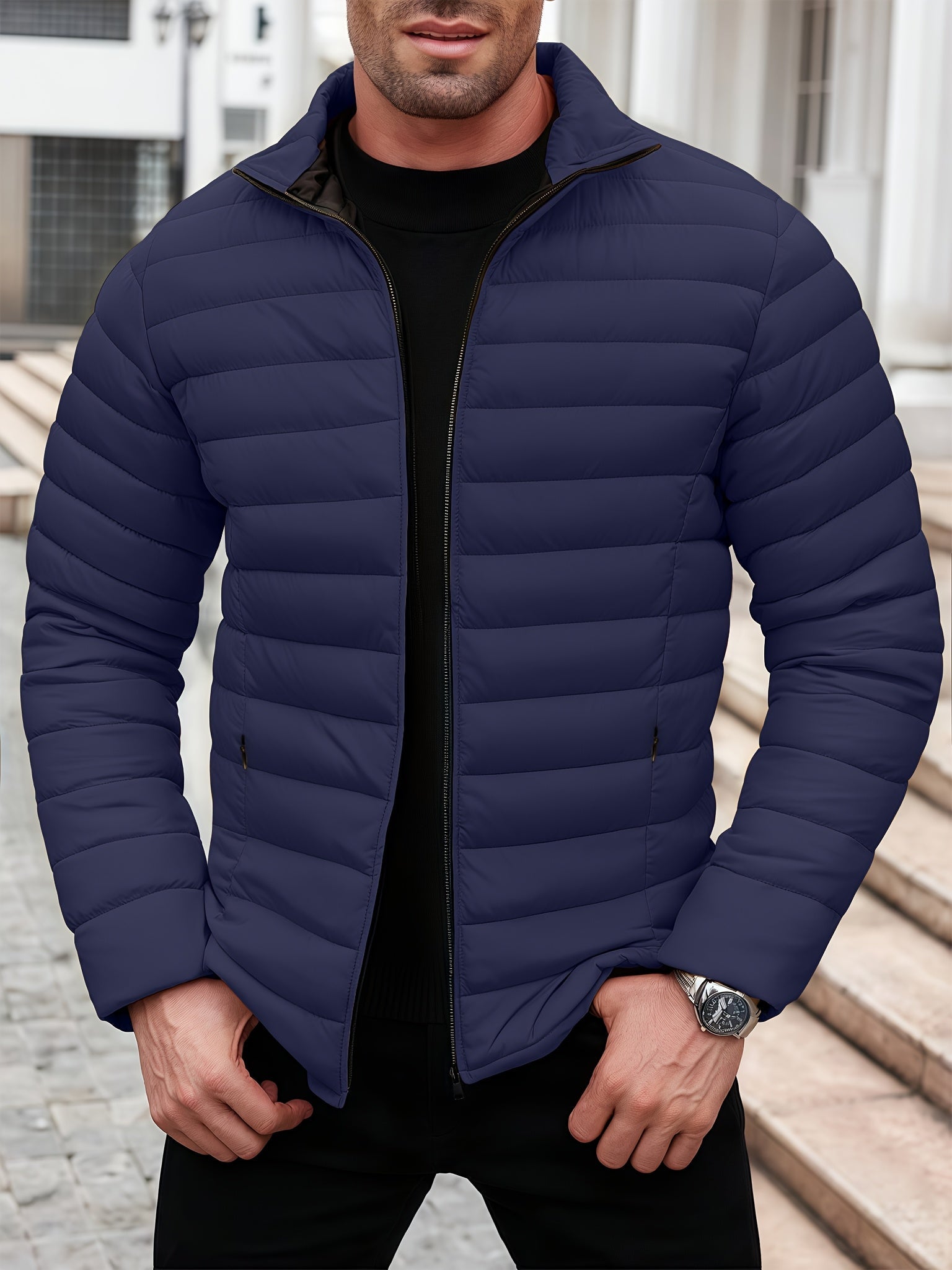 Kristian – Quilted Puffer Jacket with Zipper