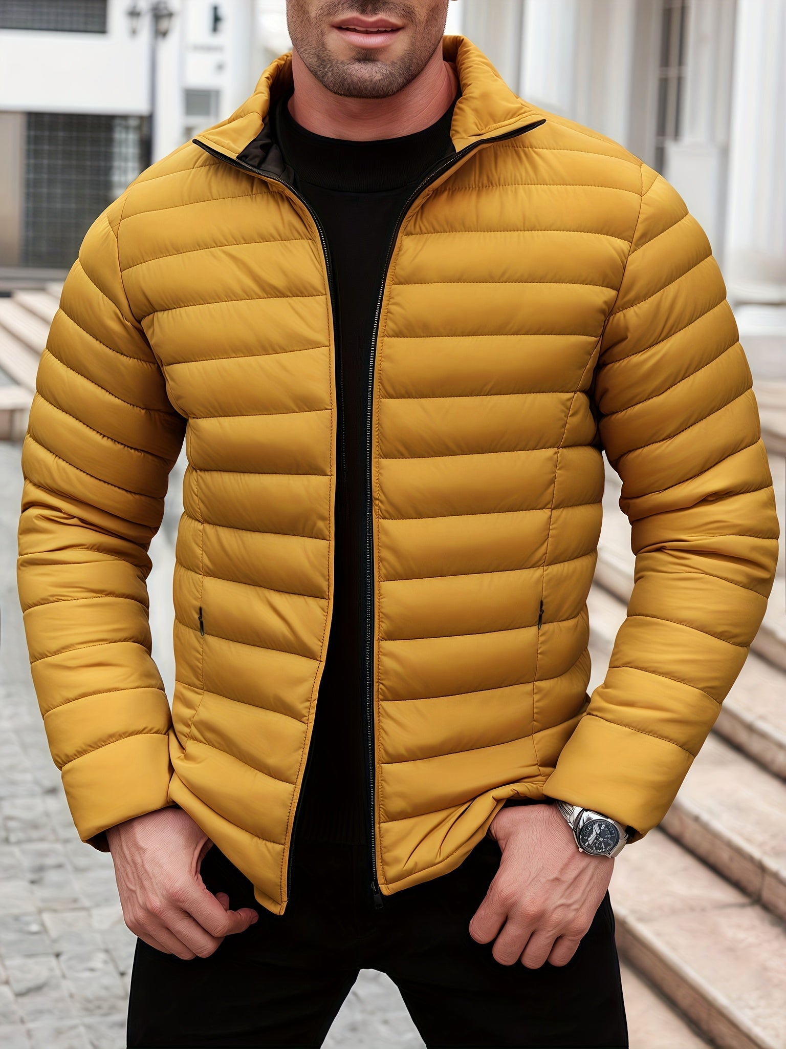 Kristian – Quilted Puffer Jacket with Zipper