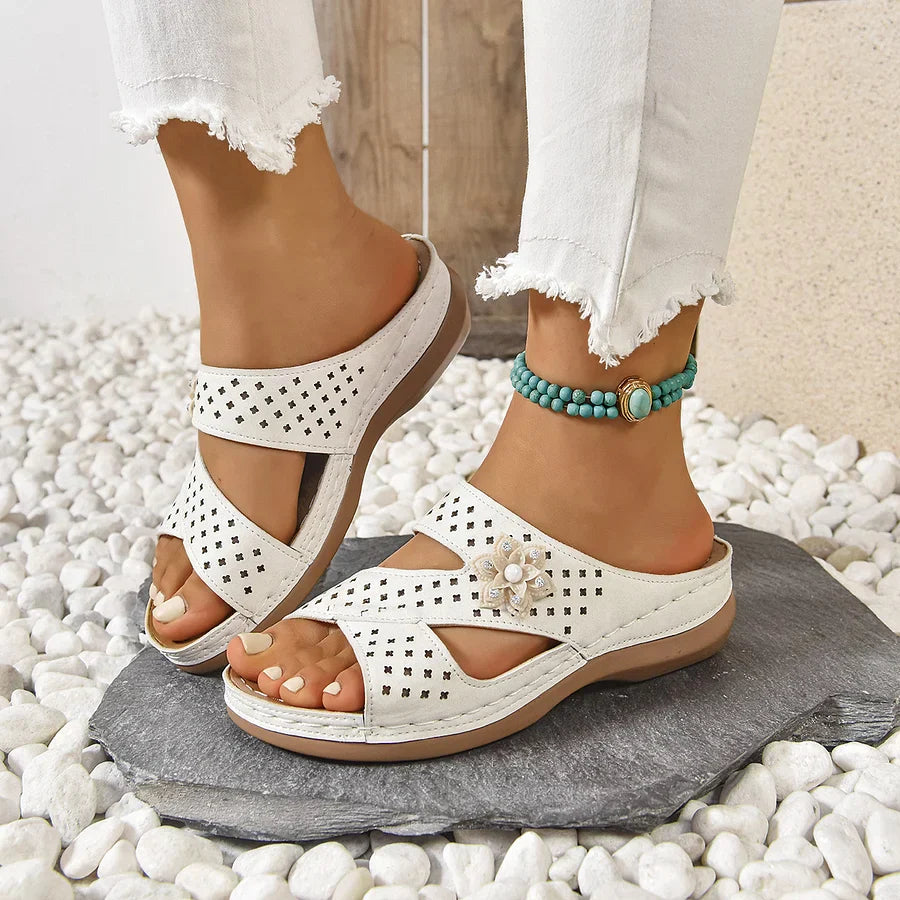 Kristine - Orthopedic Flower Casual Wedge Sandals