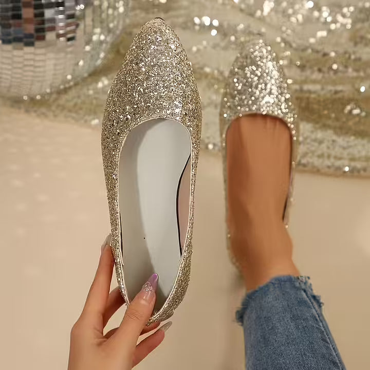 Krysten – Fashionable Pumps with Pointed Toes and Glitter