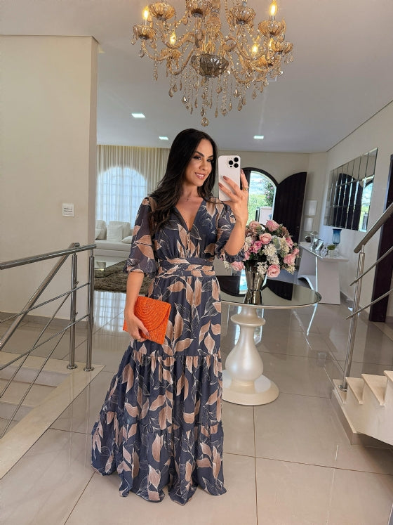 Lella – Stylish Maxi Dress with Floral Pattern