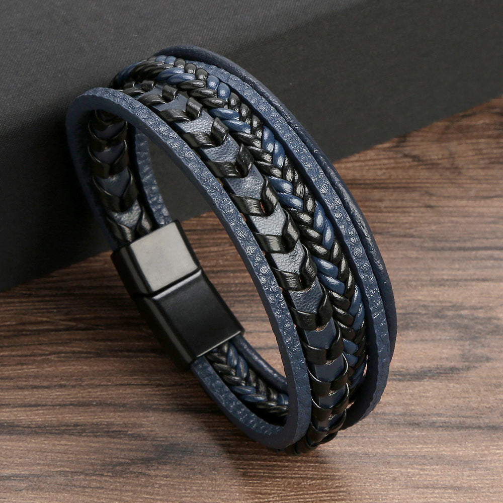 Lennart – Multi-layer Braided Leather Bracelet