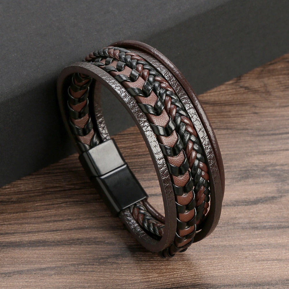 Lennart – Multi-layer Braided Leather Bracelet
