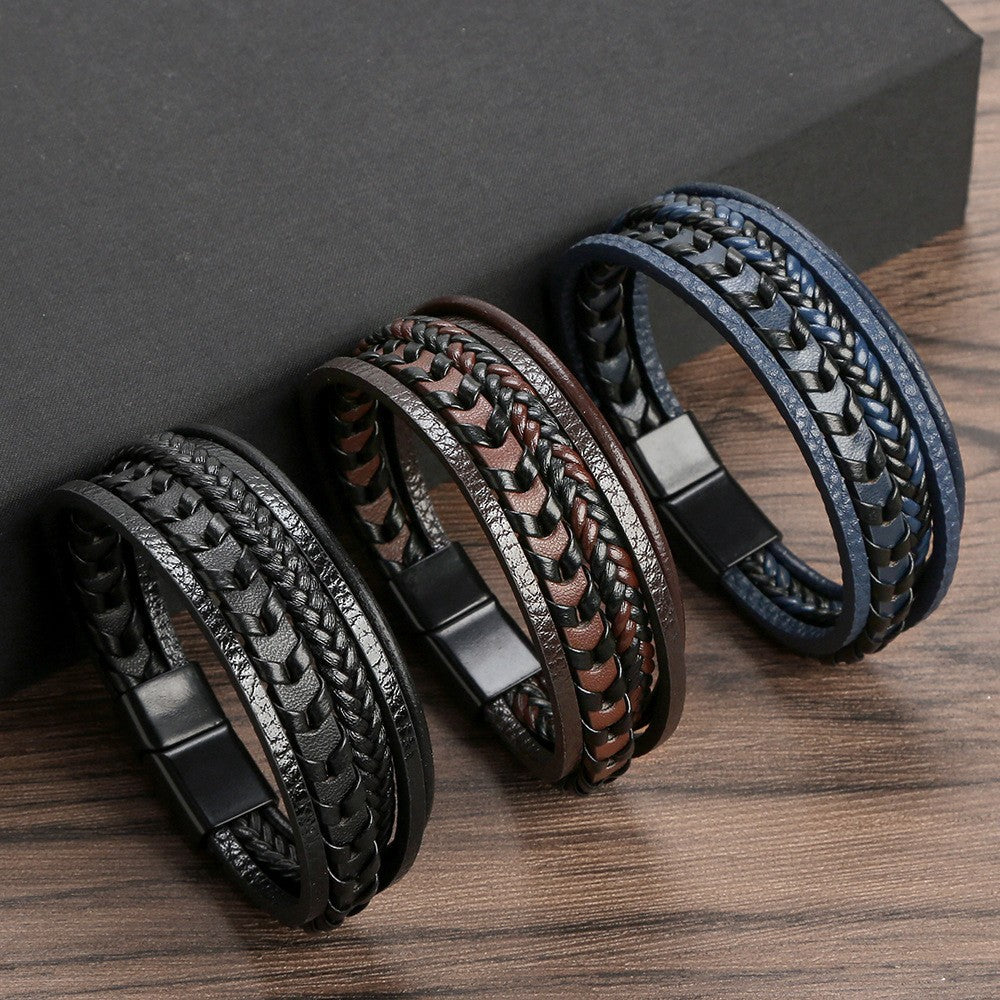 Lennart – Multi-layer Braided Leather Bracelet