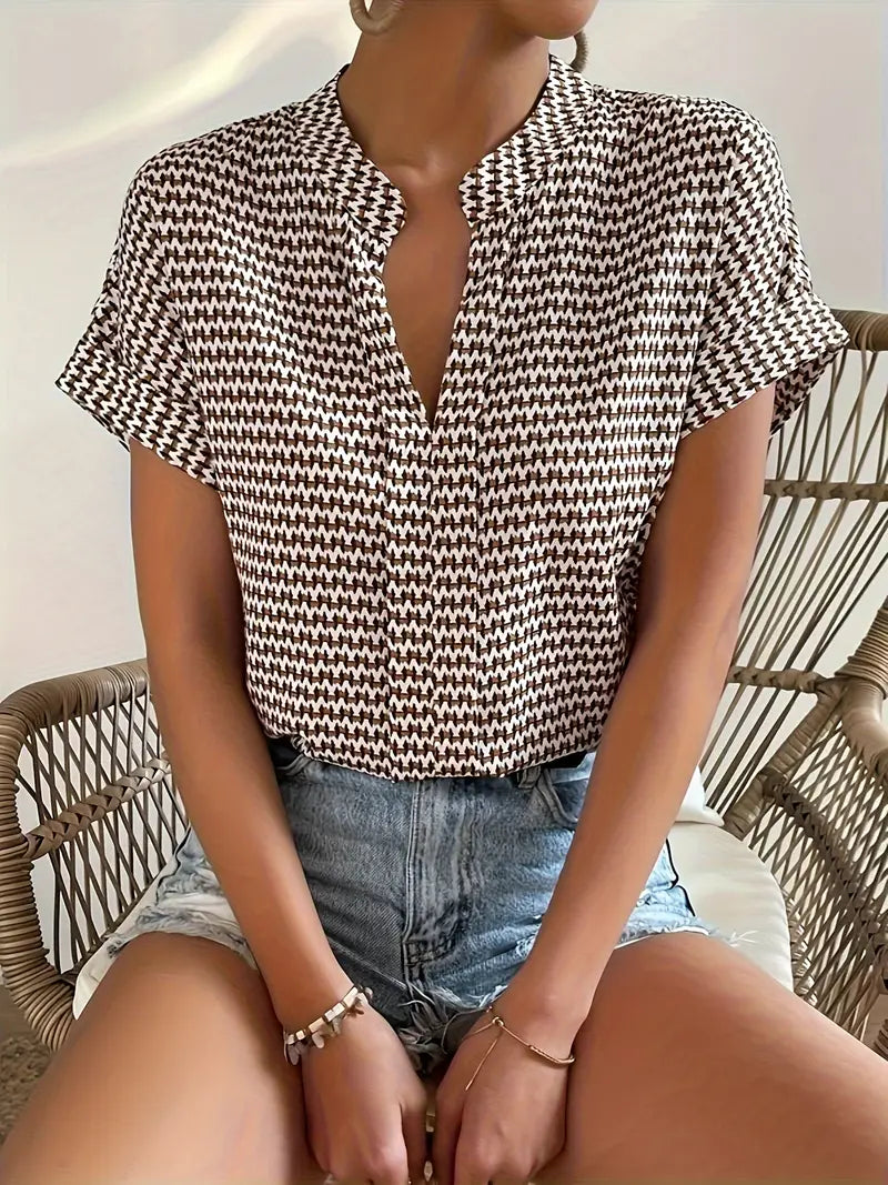 Leonore™ - Casual Short Sleeve Blouse