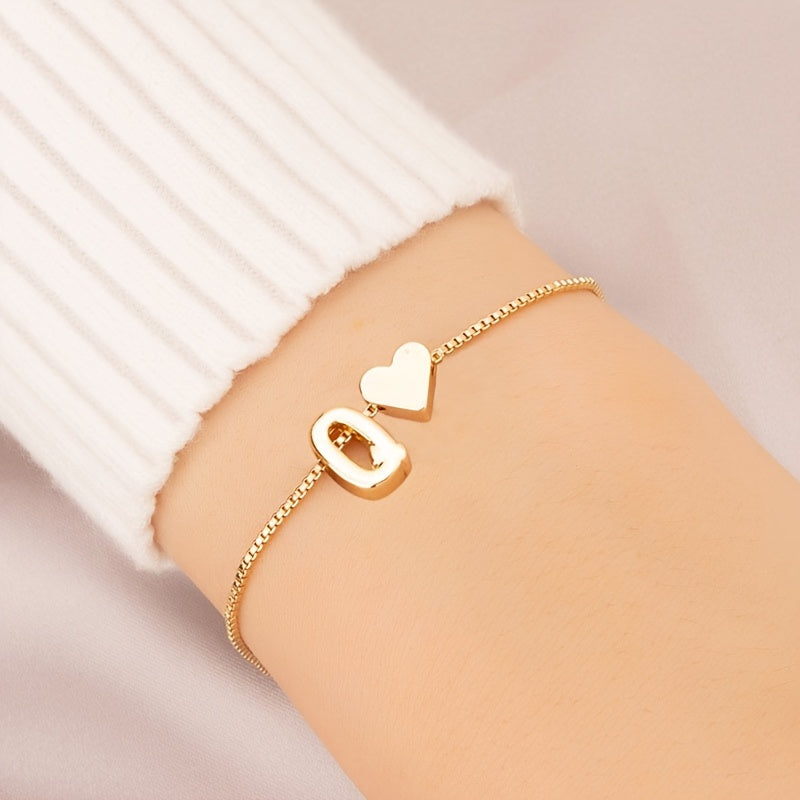 Letter Heart Bracelet