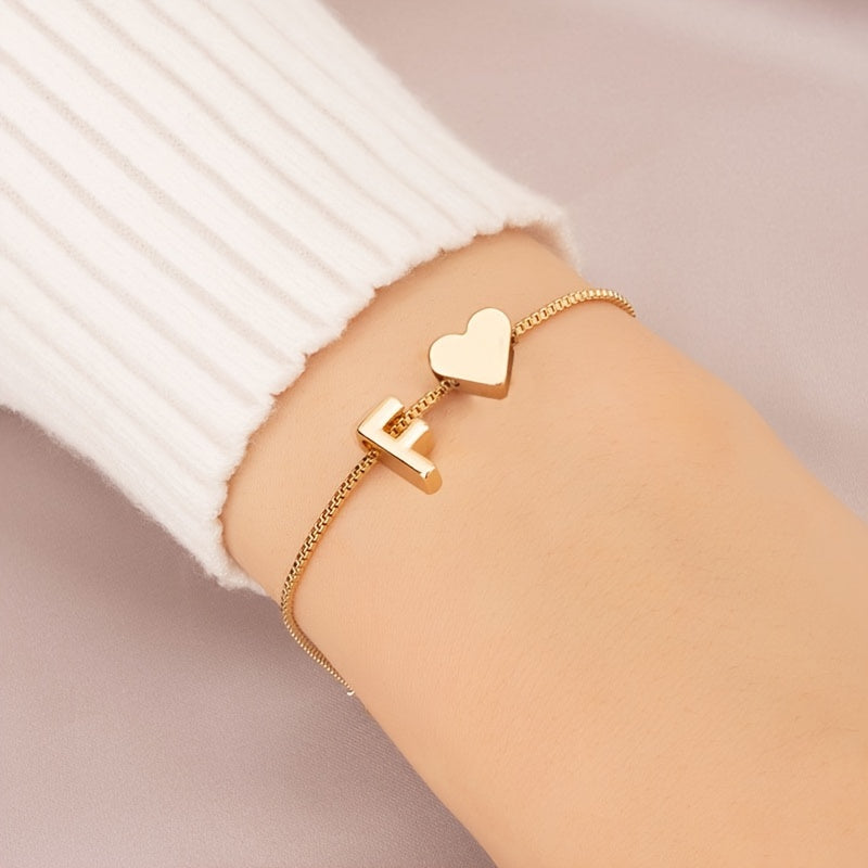 Letter Heart Bracelet