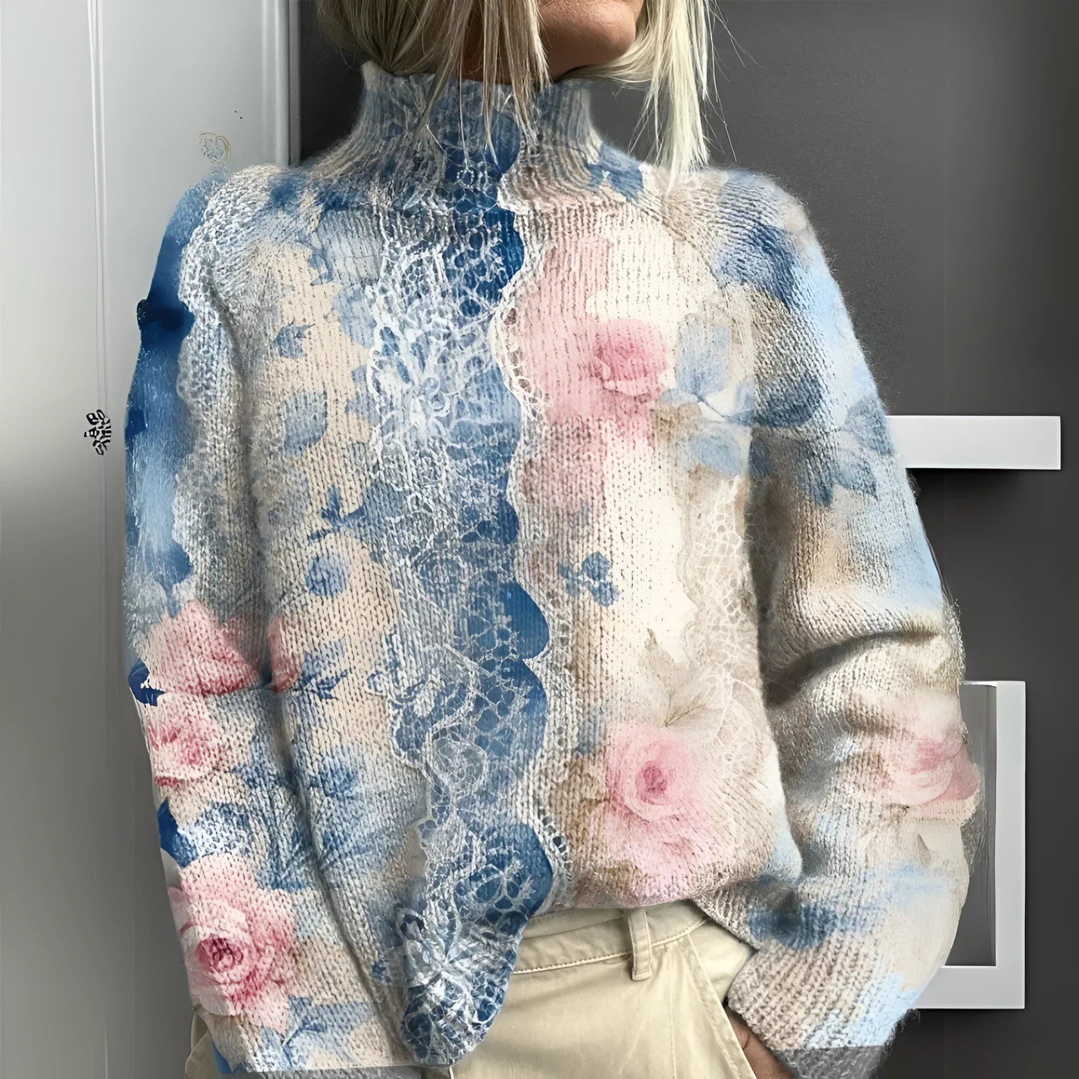 Lieke - Warmer Turtleneck Sweater in Knit