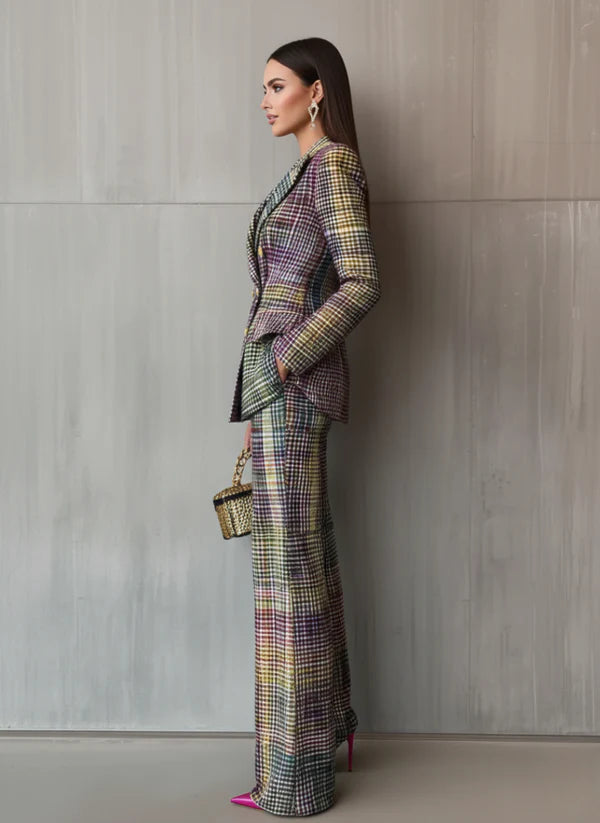 Lieneke – Two-Piece Set with Check Pattern