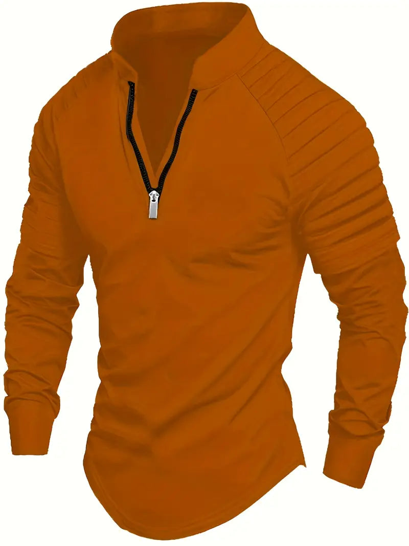 Linwood - Long Sleeve Polo Shirt with Zipper