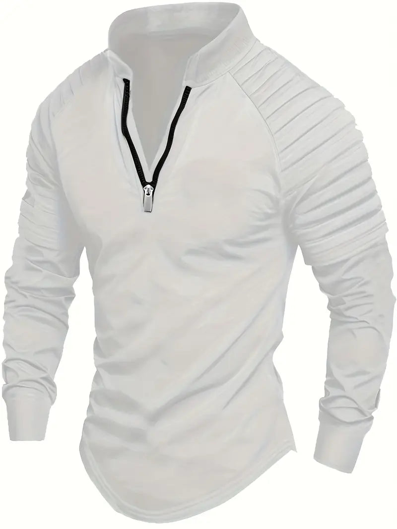Linwood - Long Sleeve Polo Shirt with Zipper