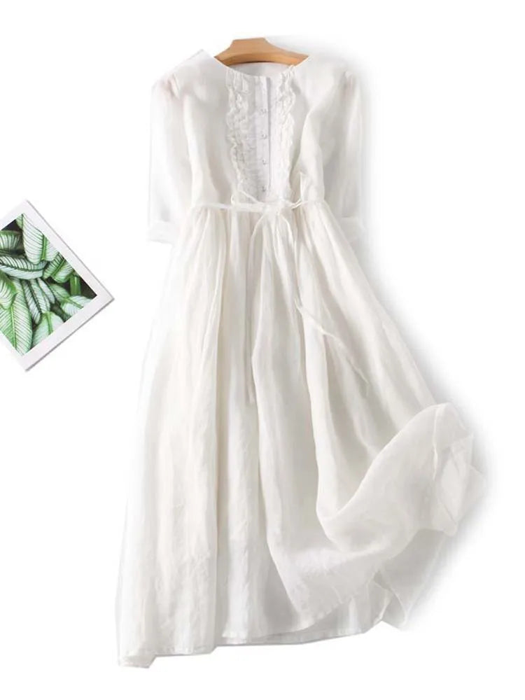 Lithumi - Maxi Dress Made of Linen