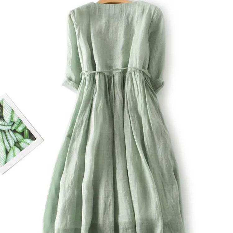 Lithumi - Maxi Dress Made of Linen