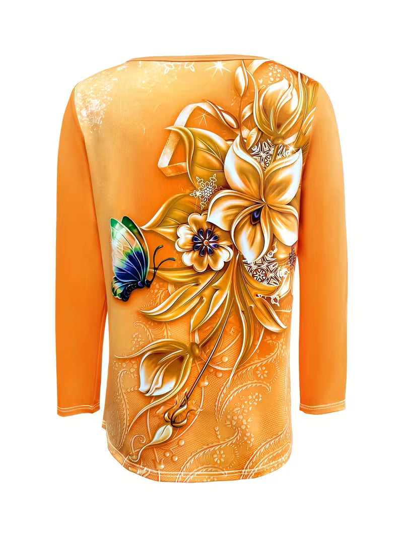 Ljiljana – Fashionable Top with Floral Pattern