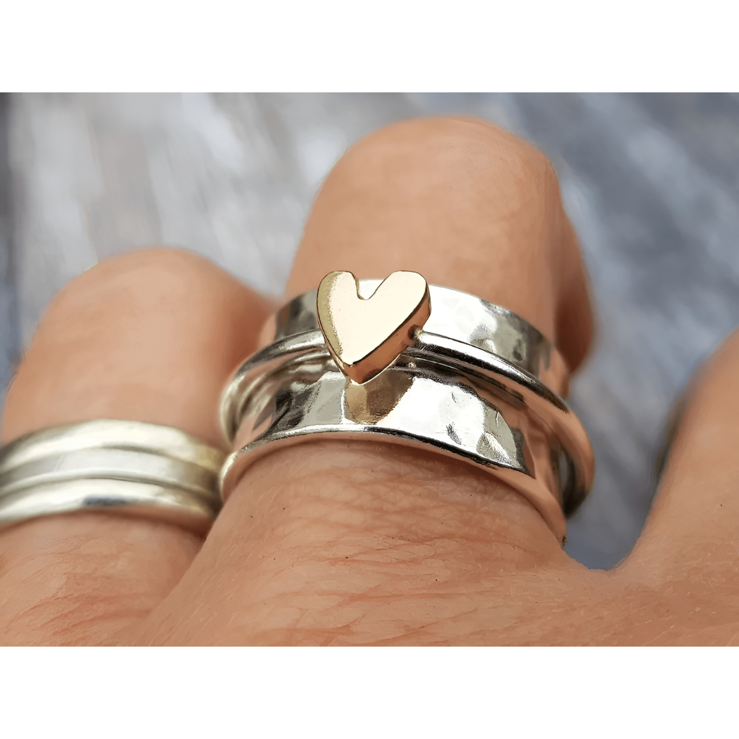 Ljubica – Gold-Plated Heart Ring