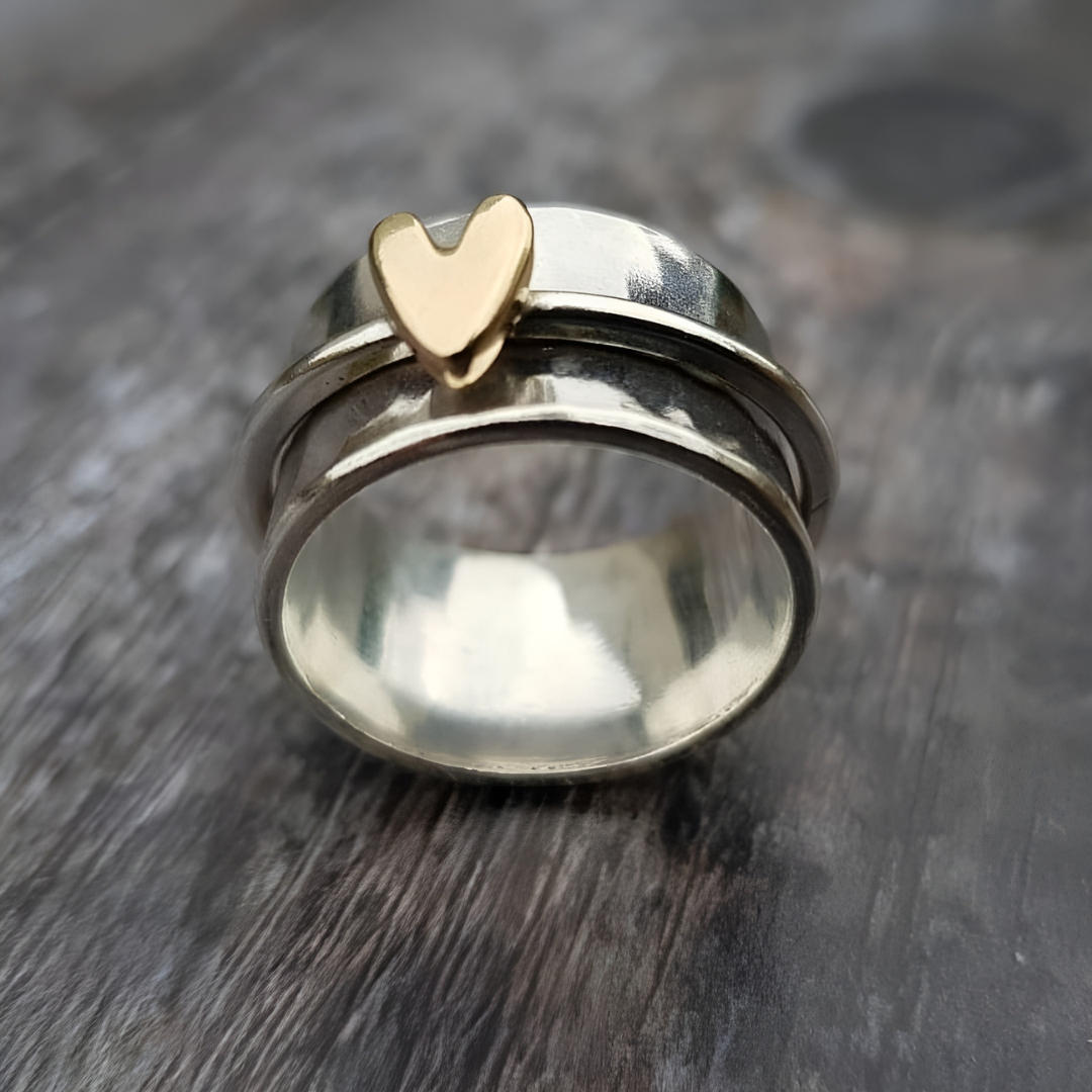Ljubica – Gold-Plated Heart Ring