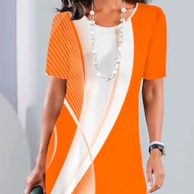 Lourah – Printed Midi Dress with Pleats