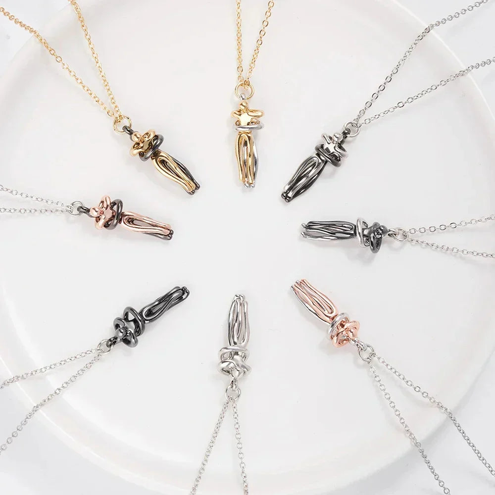 LoveNest – Embracing Couple Pendant Necklace